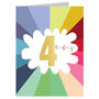 Mini Gold Foiled 4th Birthday Card, thumbnail 2 of 4