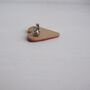 Handmade Ceramic Valentines Heart Badge Pink Red Gold, thumbnail 8 of 11
