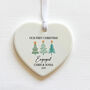 Personalised Heart Decoration For Engaged Couples First Christmas, thumbnail 3 of 5