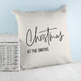 Personalised Christmas At The X Cushion Cover, thumbnail 1 of 5
