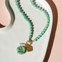 Gemstone Bead Necklace With Gold Heart And Keshi Pearl, thumbnail 1 of 7