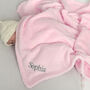 Personalised Pink Waffle Blanket And Lion Comforter Set, thumbnail 5 of 7