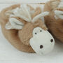 Haffie Pony Baby Slippers With Engraved Heart Keepsake, thumbnail 5 of 5