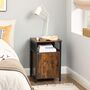 Bedside Table With Open Shelf And Storage Cabinet, thumbnail 1 of 9