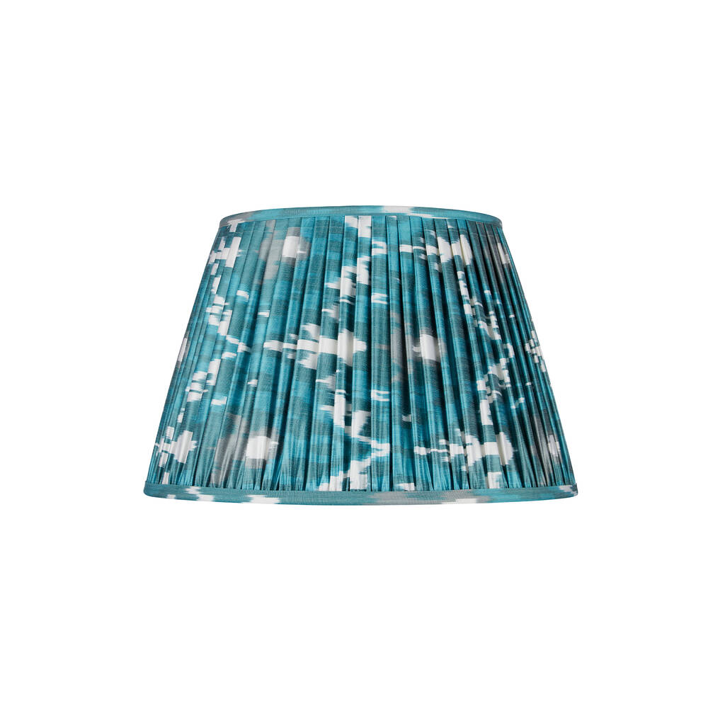 Pleated Silk Ikat Lampshade By Rosanna Lonsdale UK