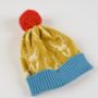 Bright Lambswool Knitted Stag Bobble Hat, thumbnail 2 of 11