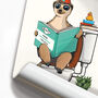 Meerkat On The Toilet, Funny Toilet Art, thumbnail 5 of 9