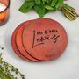 3rd Anniversary Surname Coasters For Couples, thumbnail 1 of 5