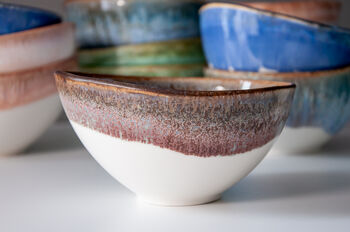 Porcelain Angled Large Bowl, Irregular Shape, 4 of 5