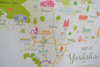 Map Of Yorkshire Tea Towel, 3 of 3