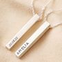 Personalised Bar Pendant Necklace In Silver, thumbnail 8 of 11