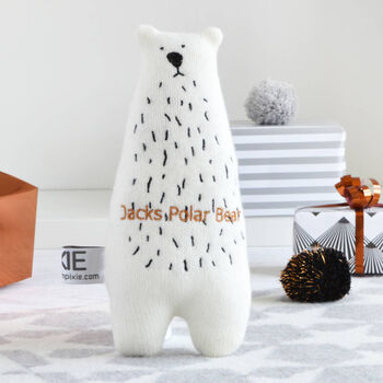 Personalised Handmade Polar Bear, 4 of 5