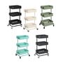 Three Tier Storage Trolley Rolling Utility Cart Shelves, thumbnail 11 of 12