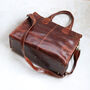 Brown Leather Women's Luxury Travel Bag, thumbnail 4 of 5