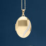 Personalised Large 9ct Mixed Yellow Gold Diamond Oval Locket, thumbnail 2 of 11