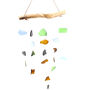Driftwood Colourful Recycled Blue Glass Wind Chime, thumbnail 1 of 6