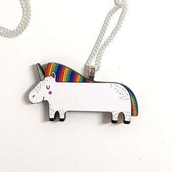 Wooden Unicorn Necklace, 2 of 4