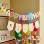 Colourful Birthday Banner With Name Bunting Set, thumbnail 1 of 3