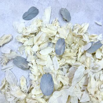 Ivory And Grey Wedding Confetti | Biodegradable Petals, 2 of 3