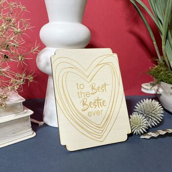 To The Best Bestie Ever Wooden Keepsake Card, 8 of 9