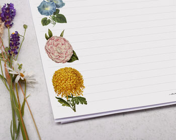 A4 Landscape Letter Writing Paper With Vintage Flower Design, 3 of 5