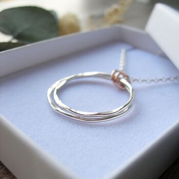 Sterling Silver Circles Necklace, 4 of 5