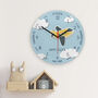 Personalised Kids Aeroplane Glass Clock, thumbnail 3 of 3