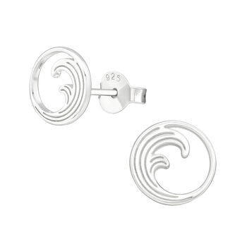 Sterling Silver Ocean Wave Earrings In A Gift Tin, 2 of 11