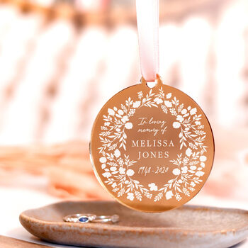 Personalised Gold Acrylic Memorial Ornament, 5 of 5