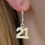Sterling Silver 21 Charm Earrings, thumbnail 3 of 6