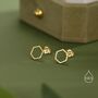 Sterling Silver Minimalist Open Hexagon Stud Earrings, thumbnail 5 of 12