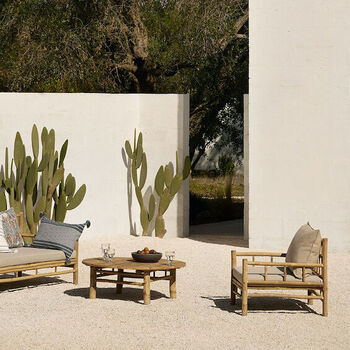Bamboo Outdoor Lounge Armchair, 2 of 6