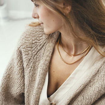 Chunky Gold Snake Chain Necklace, 9 of 12