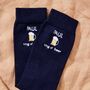 Personalised Beer Navy Socks, thumbnail 1 of 3