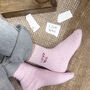 Handwriting Embroidered Personalised Snug Socks, thumbnail 2 of 4
