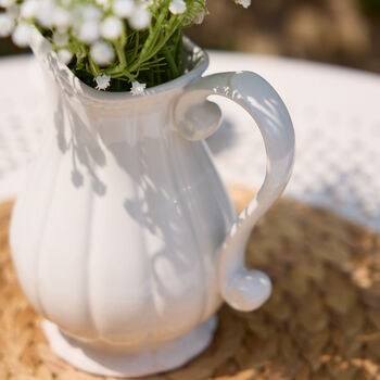 Littondale Classical Ivory Ceramic Jug Vase, 4 of 9