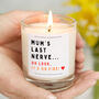 Mum's Last Nerve Candle Funny Gift For Mum, thumbnail 1 of 8
