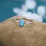 Blue Opal Oval Ring, thumbnail 5 of 10