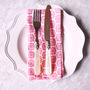 Luxury Pure Cotton Patterned Napkins Set Of Four, thumbnail 4 of 4