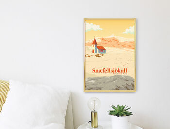 Snaefellsjokull National Park Travel Poster Print, 3 of 7