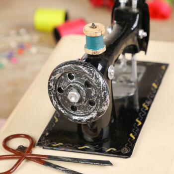 Personalised Vintage Sewing Machine Craft Box, 6 of 7