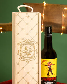 Personalised Wooden Boxed Sherry, 3 of 3