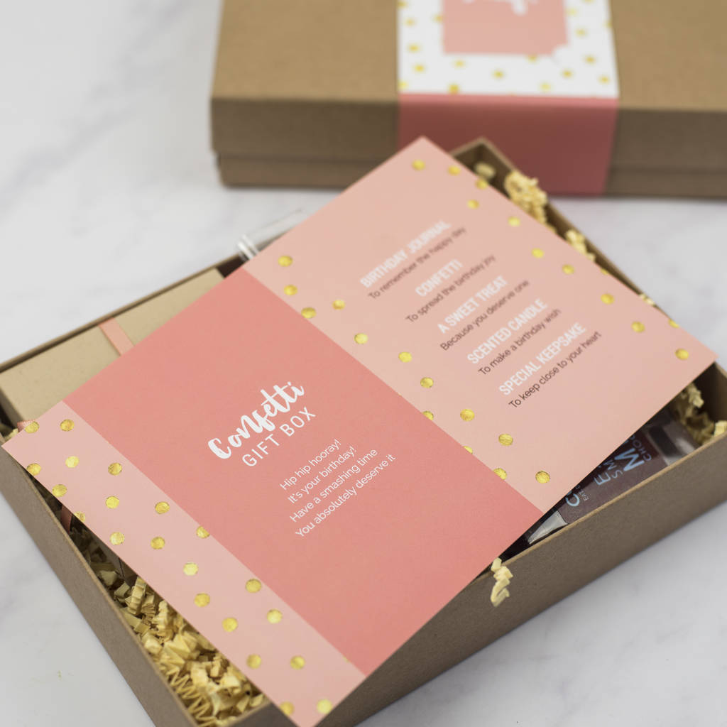 Personalised Large Confetti Birthday Gift Box By Milly Inspired