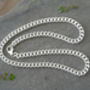 Seven.5mm Curb Chain In Solid Sterling Silver, thumbnail 1 of 3