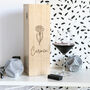 Personalised Birth Flower Wine Box Birthday Gift For Mum Her, thumbnail 9 of 11