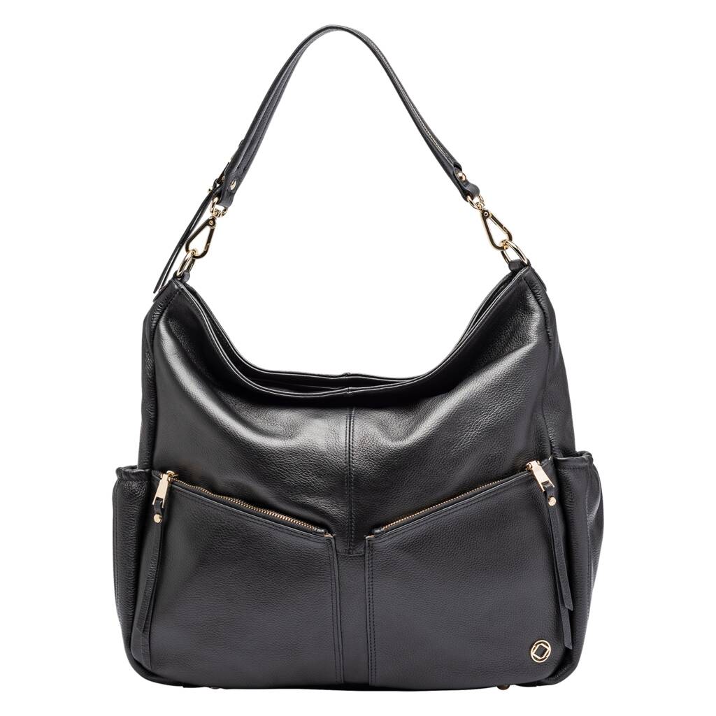 Lennox Black Leather Handbag By KeriKit | notonthehighstreet.com