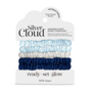 Silver Cloud Satin+ Skinny Hair Scrunchie Santorini Five Pack, thumbnail 1 of 6