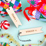 Personalised Christmas Stocking Tag Slimline, thumbnail 1 of 4