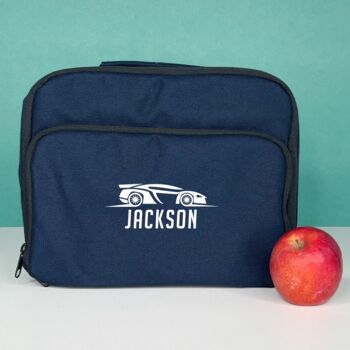 Kids Personalised Super Car Lunch Box, 2 of 4