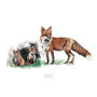 Personalised Foxes Watercolour Art Print, thumbnail 4 of 5
